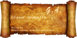 Glazer Arabella névjegykártya